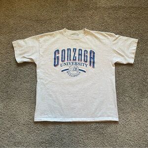 Vtg T Shirt Gonzaga University Bulldogs Gear For Sports Big Cotton Size XL USA